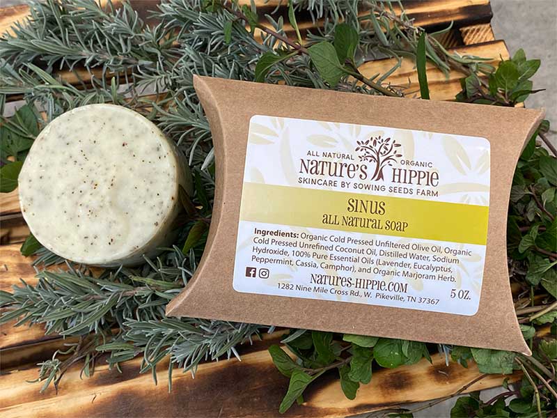 Sinus Soap soothes allergy symptoms as you bathe.