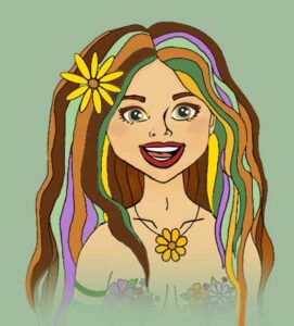 HIppie Chick drawing