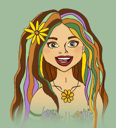 HIppie Chick drawing