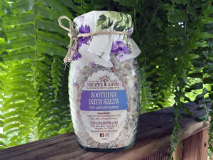 Natural Soothing Bath Salts with Lavender Flowers